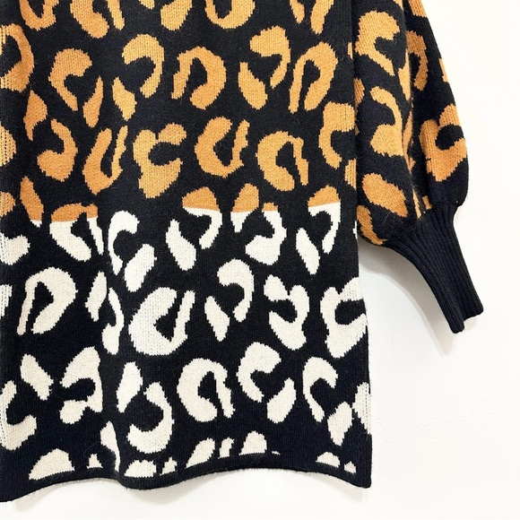 Farm Rio Mixed Leopards Striped Sweater Dress - Picture 6 of 16